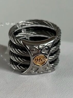 ALOR “Famous, Best Seller” Cable Stainless Steel Multi-Row Stack Ring